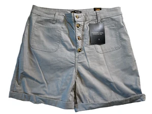 Lee graue lockere Passform hoch geschnittene Shorts Damengröße 18M (brandneu) - Bild 1 von 4