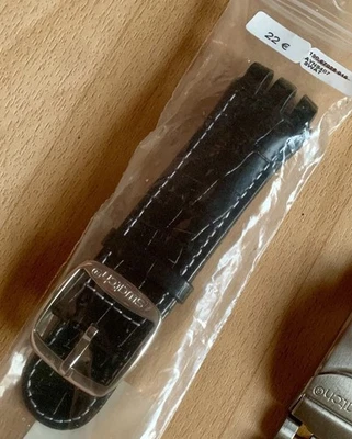 Swatch Nabab AYNS407 Bracelet Cuir de Montre Original 21mm Neuf - Photo 1/4