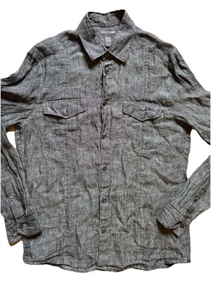 H&M Men's Medium (Small) Linen Long Sleeve Button Shirt - Image 1 of 3