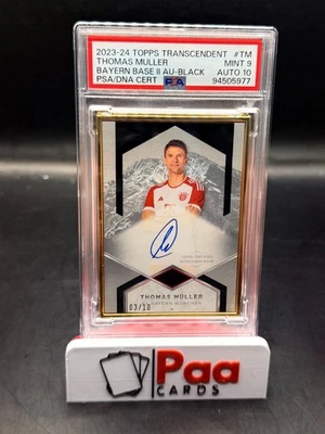 Topps FC Bayern Transcendent Gold OnCard Auto PSA 9 / 10 - Thomas Müller /10 - Bild 1 von 2