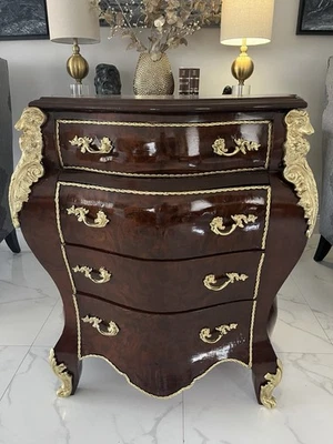 Louis XV-style gilt bronze-mounted bombé commode - Image 1 of 4