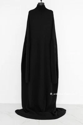 VESTIDO/VESTIDO TEJIDO CAFTÁN ALPACA/LANA MUESTRA RICK OWENS FW24 (L, NEGRO) Foto 1 de 4
