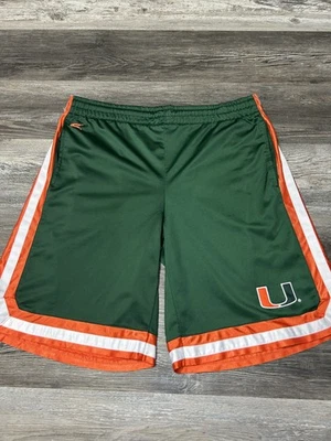 Vintage Y2K Colosseum NCAA Miami Hurricanes Shiny Green Shorts XL - Image 1 of 4