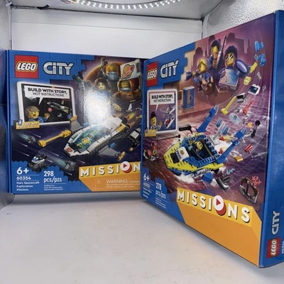 Lego City Missions Mars Spacecraft Exploration/Water Police Set 60353 60355 NIB - Image 1 of 4