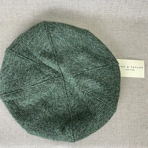 Lord & Taylor Vintage neu aus altem Lagerbestand Baskenmütze Damen Einheitsgröße grün neu mit Etikett 21,5" Italien - Bild 1 von 6