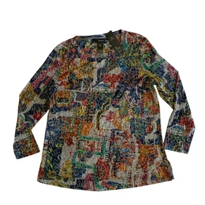 Blusa túnica top manga larga Ali Miles para mujer talla M totalmente nueva - Imagen 1 de 17