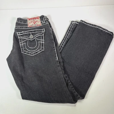 True Religion Billy Super T Black Washed White Stitch Denim Jeans Men's 29 x 30 - Image 1 of 4