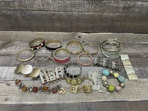 GROSSES KONVOLUT SCHMUCK Armbänder tragbar & Bastelbedarf - Bild 1 von 4