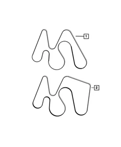 Genuine Mopar Serpentine Belt 05281816AA - Picture 1 of 6