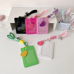 Double Card Slot Photos Protective Cover with Lanyard Card Bag - Picture 1 of 21