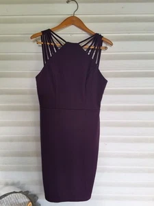 GRACE KARIN NEW Womens L Strappy Back Cocktail Party Bodycon Sheath Dress Purple - Picture 1 of 9