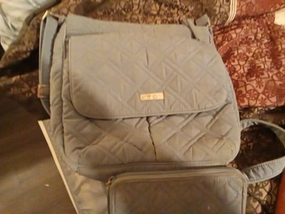 Vera  Bradley Gray Uilted Sachel Purse - Image 1 of 3