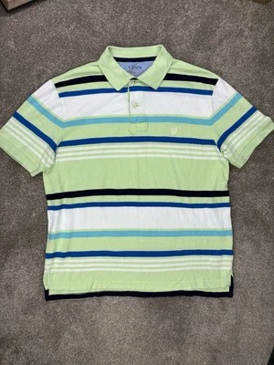 Chaps Polo Shirt Men's Medium Green Everyday Cotton Casual Dadcore Summer Retro - Image 1 of 4