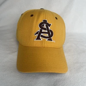 Arizona State Sun Devils Hat Cap Fitted 7 5/8 Mens Yellow - Picture 1 of 6
