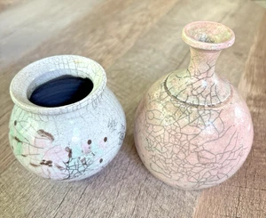 Ann Williams Fork Creek Mill Seagrove NC Raku Keramik Vasen - Bild 1 von 7