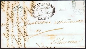 Franchigia 1863 da Gromo (Bergamo) 3 apr. Annullo azzur - Imagen 1 de 1