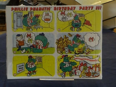 Phillie Phanatic Birthday Puzzle - 11" x 8.5" NOS Wrapped In Original Shrink SGA - Image 1 of 4