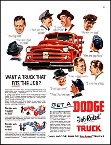 1951 Dodge Trucks Dodge Job-Rated Truck vintage art print ad L73A - Picture 1 of 1