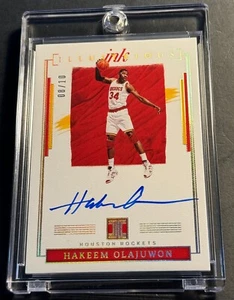 2021-22 Panini Impeccable Illustrious Ink Gold Hakeem Olajuwon HOF AUTO 8/10 - Picture 1 of 2