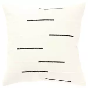 20"x20" Oversize Bars Square Throw Pillow Cover Black/White - Picture 1 of 1