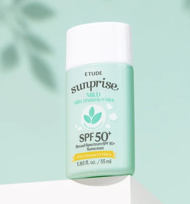 [ ETUDE HOUSE ]  Sunprise Mild Airy Finish Sun Milk 55ml SPF 50+ PA+++  Sale! - Image 1 of 4