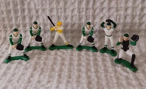 Wilton BASEBALL Team Cake Topper Decoration 6 Piece Set Vintage 1981 White Green - Picture 1 of 13