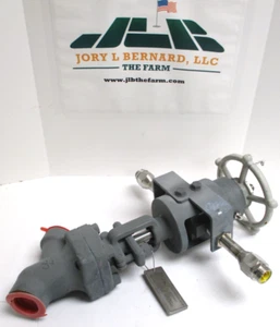 SAMSHIN LIMITED, 1" 800 SW , A-105, Y-ANGLE GLOBE VALVE, w/ HANDWHEEL, SURPLUS - Picture 1 of 10