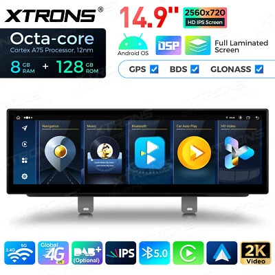 14,9" Für BMW G30 G31 NBT EVO Autoradio 8G+128GB Android 14 IPS GPS CarPlay 2K - Bild 1 von 4