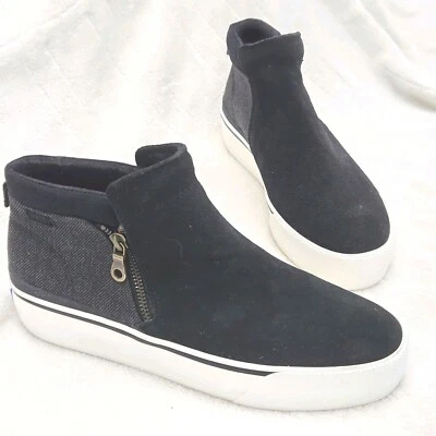 Keds Suede Ankle Booties Side Zip Up Casual Sneakers Black Size 8.5 - Image 1 of 4