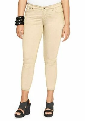 NWT LAUREN RALPH STRAIGHT CROPPED BEIGE JEANS SIZE 14 W WOMEN $89 - Image 1 of 2