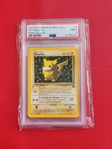IVY PIKACHU #1 POKEMON 2000 WORLD COLLECTION PROMO PORTUGESE PSA MINT 9 Slab - Bild 1 von 6