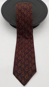 BROOKS BROTHERS Makers 100% Silk Necktie USA Designer PAISLEY EUC - Picture 1 of 2