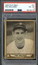 1940 Play Ball #27 Ted Williams - PSA 4