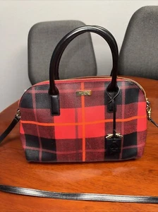 Kate Spade Holiday red plaid Satchel - Picture 1 of 5