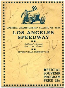 Opening Championship Classic of 1924 Los Angles Speedway Program 2/24/24 - Picture 1 of 2