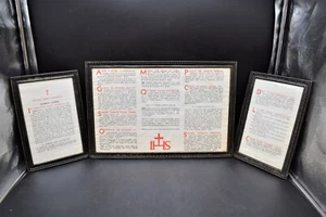+ Old Latin Mass Card Set in Wrought Iron Frames + Altar Cannons + (CU520) - Picture 1 of 12