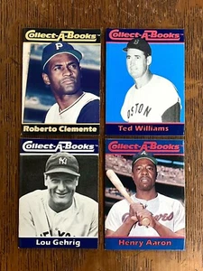Lotto di 4 maglie Ted Williams Clemente Gehrig Hank Aaron 1990 da collezione libro MLB HOF - Foto 1 di 2