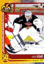 2017-18 Finnish Jokerit Helsinki Sereal #G03 Karri Ramo