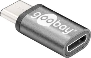 USB C Micro USB Adapter C Stecker auf USB 2.0 Micro Buchse A OTG Daten Sync grau - Bild 1 von 1