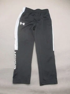 Under Armour Size 4 Boys Black Stretch Waist Pull On Pocket Track Pants 263 - Picture 1 of 7