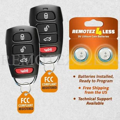 2 Remote For 2006 2007 2008 2009 2010 2011 2012 2013 Hyundai Azera Keyless Entry Foto 1 de 4