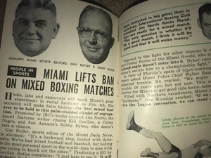 Feb 13 1952 People Magazine black article: Miami lifts ban on mixed boxing match - Picture 1 of 7
