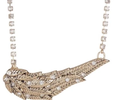 Pingente de asa de cristal Betsey Johnson "Heaven Sent" $45 #A13a - Imagem 1 de 4