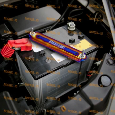 Barra de suporte para suporte de montagem amarrar bateria de carro de titânio Ralliart Mitsubishi - Imagem 1 de 4