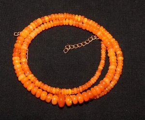 Natural Ethiopian opal beaded 2 to 5 mm opal beads necklace unique gift for her - Imagen 1 de 5
