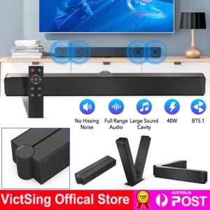 Wired Wireless Bluetooth PC TV Stereo Speaker Sound Bar Optical/Coaxial/AUX/USB - Picture 1 of 20