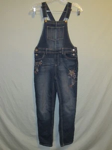 Jordache Jeans Girls Overalls 10-12 Blue Denim 28x26 Excellent - Picture 1 of 5