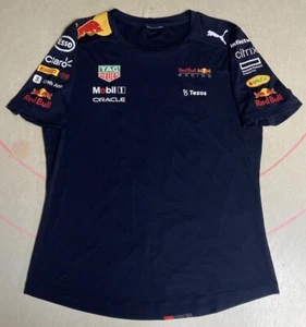 Puma x Red Bull T-Shirt Aston Martin Racing F1 Team Mobil1 Navy Blue Womens Race - Picture 1 of 4