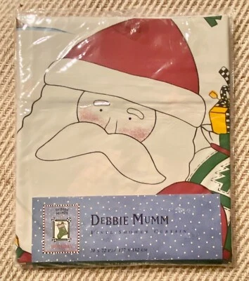 Debbie Mumm 圣诞假日糖果甘蔗圣诞老人乙烯基浴帘 70 x 72 英寸 — 第 1/3 张图片