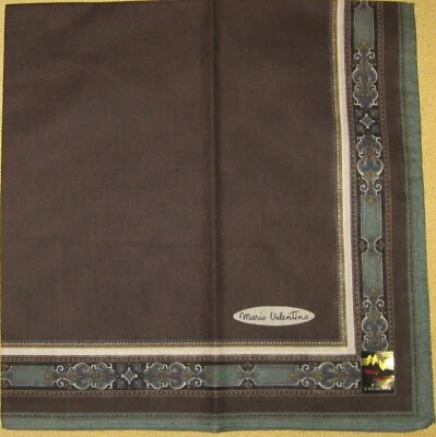 MARIO VALENTINO *Dark Brown Scarf Handkerchief 48cm /TETSUO - Image 1 of 4